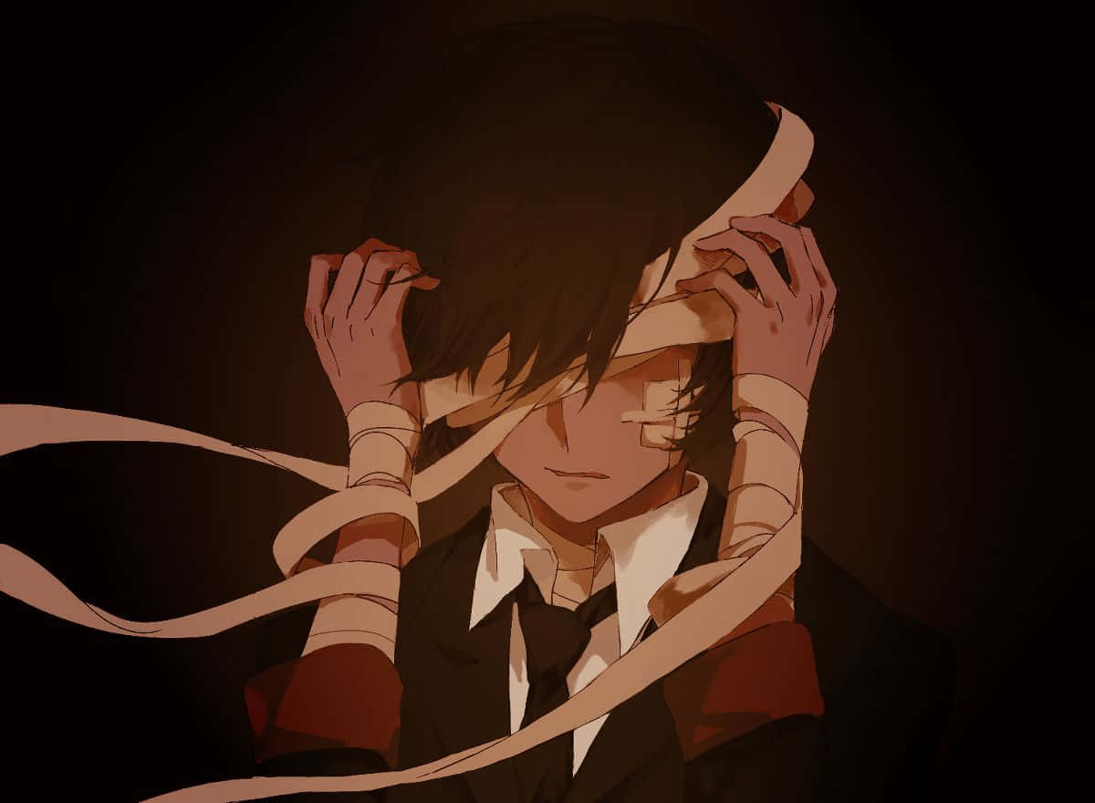 Dazai Osamu From Bungo Stray Dogs Anime Series With Bandage And Blindfold
