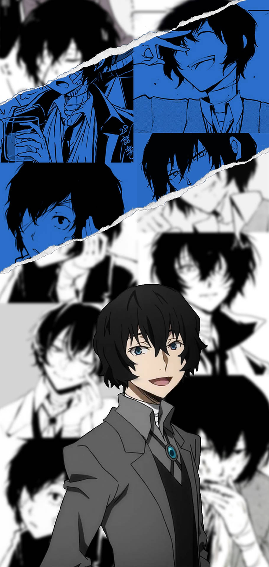 Dazai White And Blue Poster Background