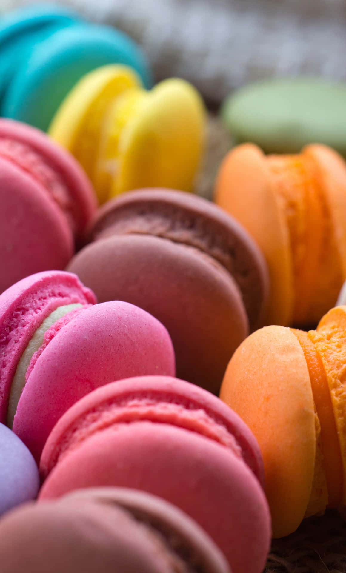 Dazzling And Vibrant Sweet Macaron Background