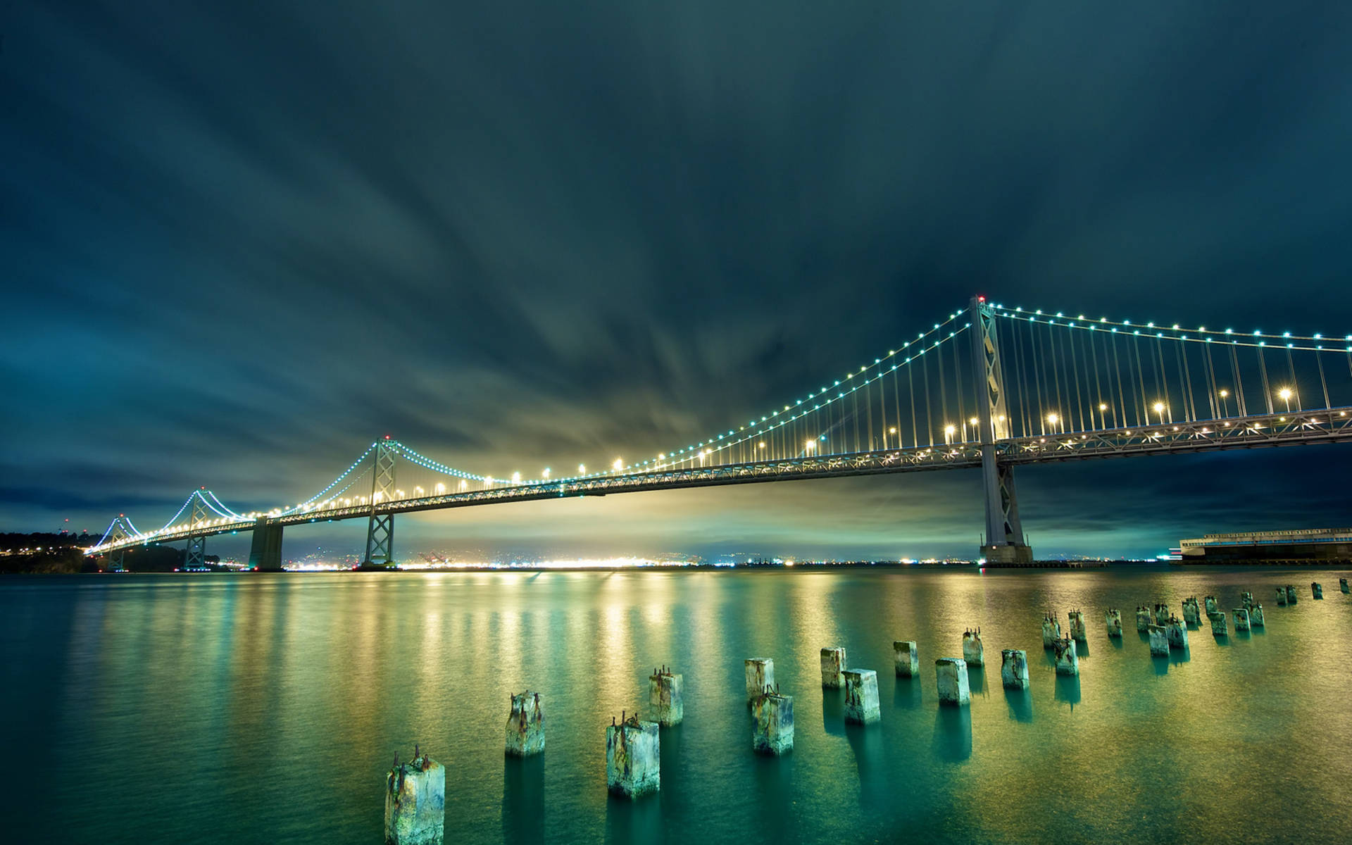 Dazzling Bay Bridge San Francisco Photography Background