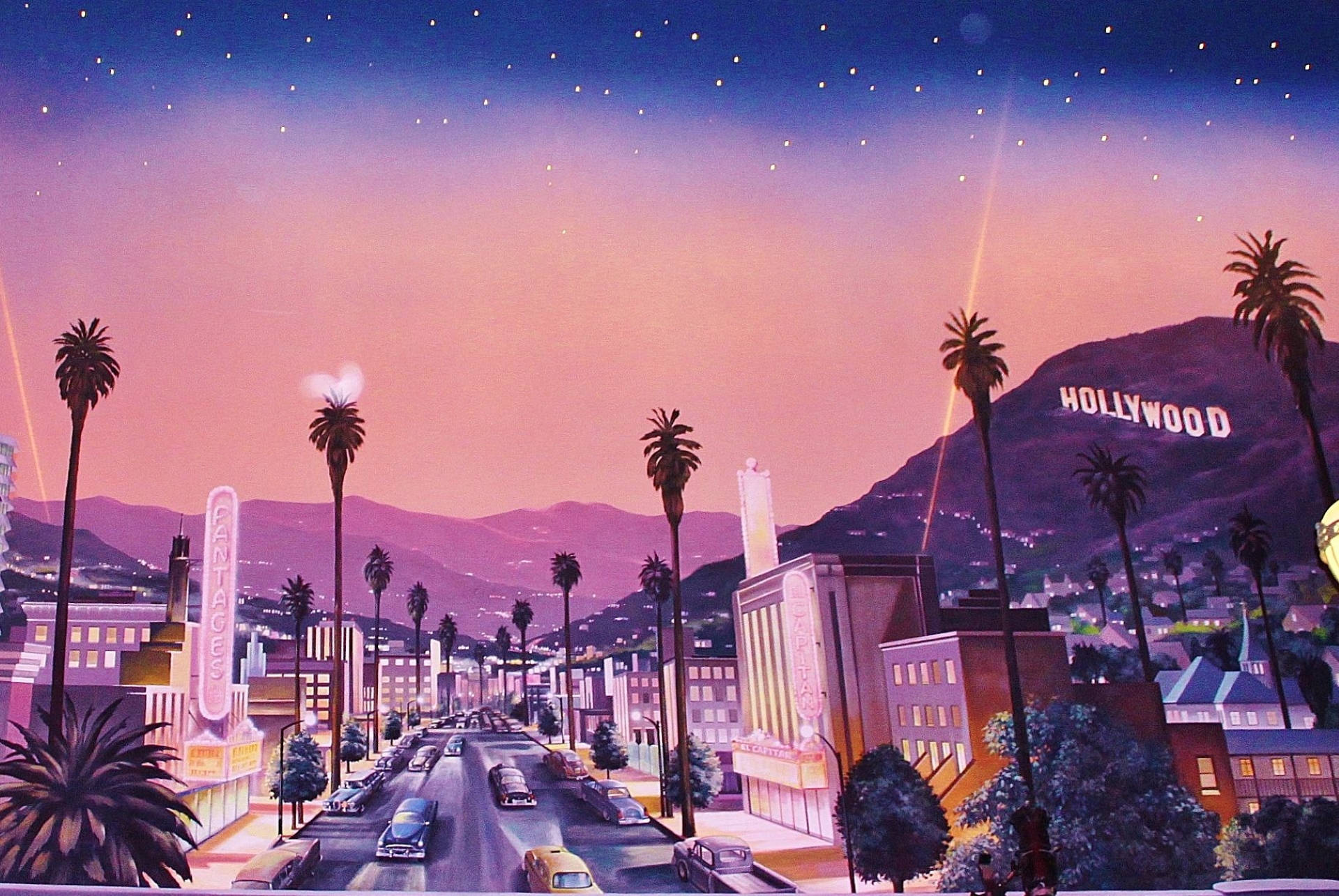 Dazzling Hollywood Graphic Art Background