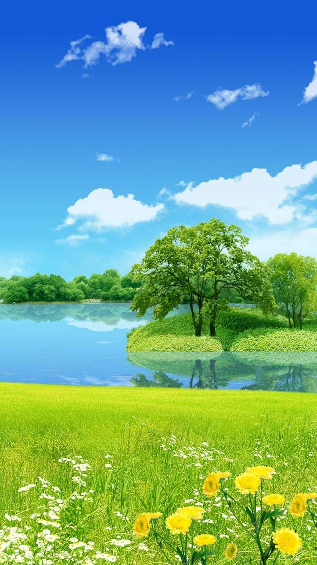 Dazzling Lake For Android Nature Background