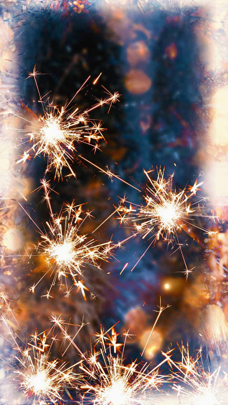 Dazzling Sparkler Stick Fireworks Phone Background