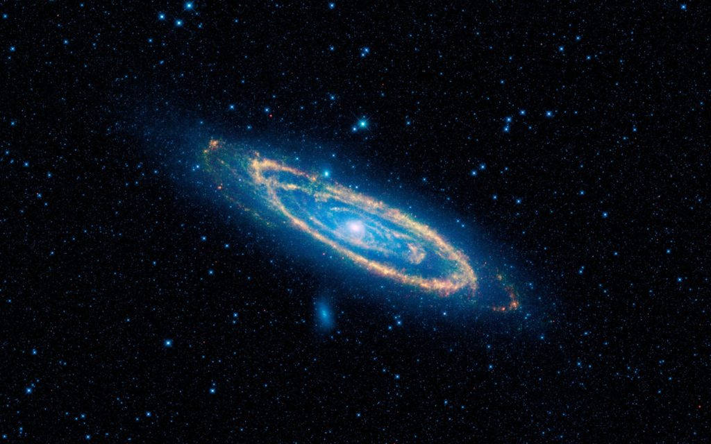 Dazzling View Of The Blue Galaxy Background