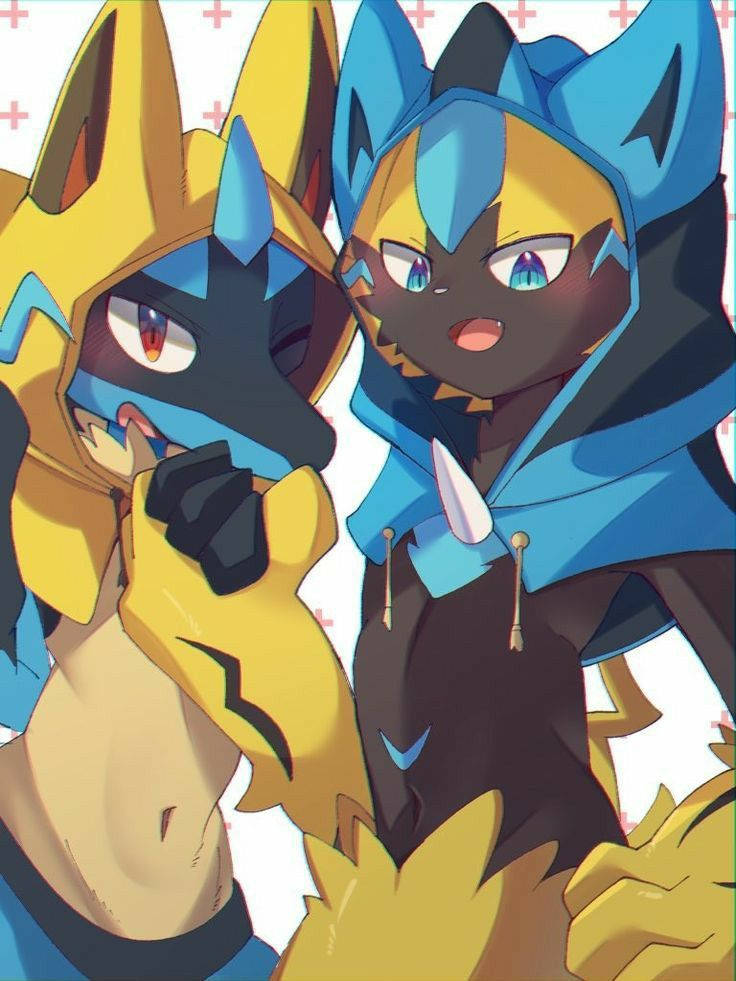 Dazzling Zeraora And Lucario Cosplay Pose