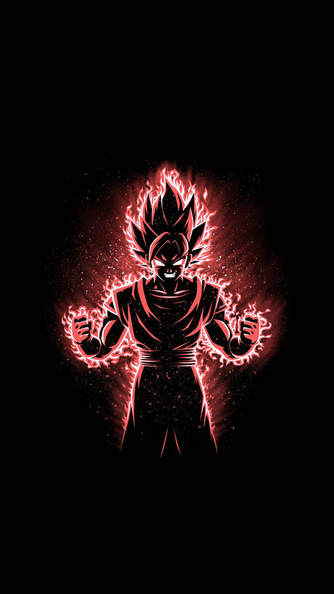 Dbz Goku Black Pfp With Pink Flame Background