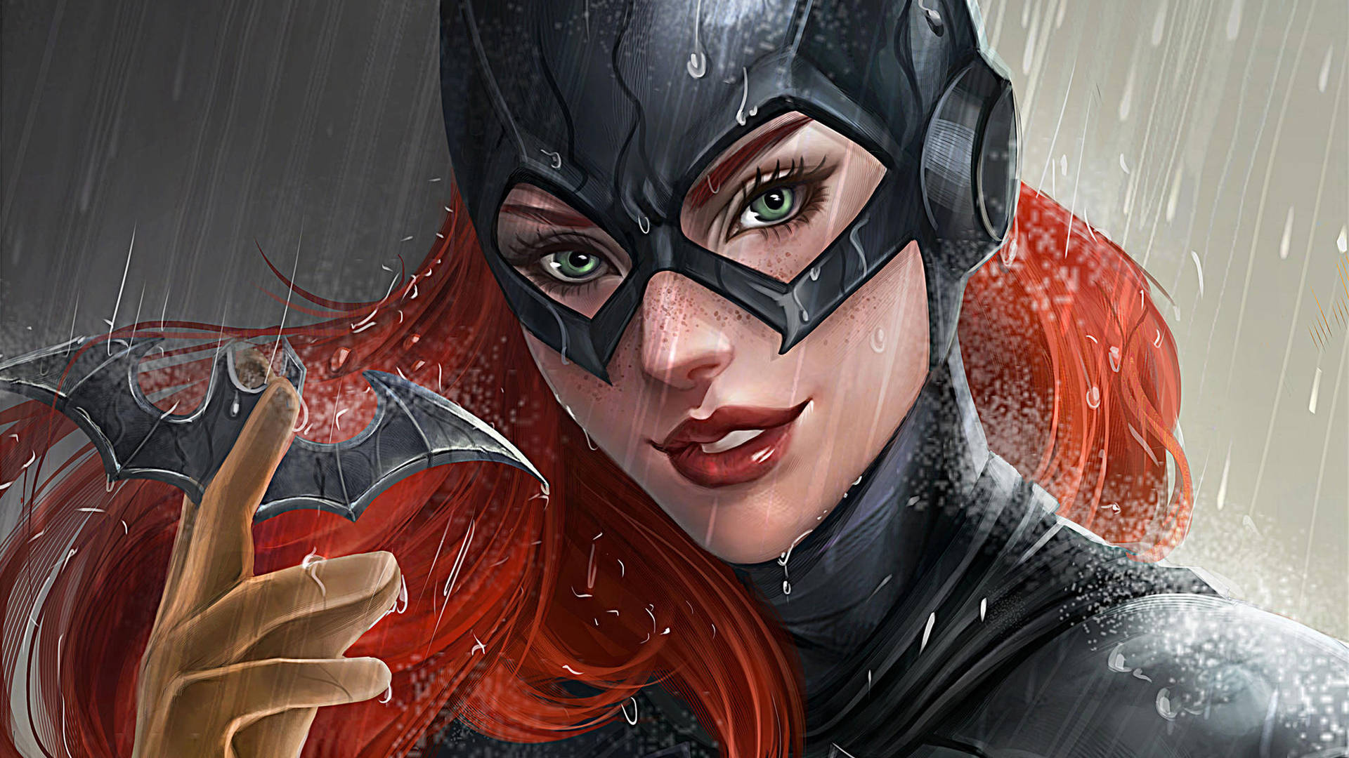 Dc Batgirl Holding Superhero Weapon Background