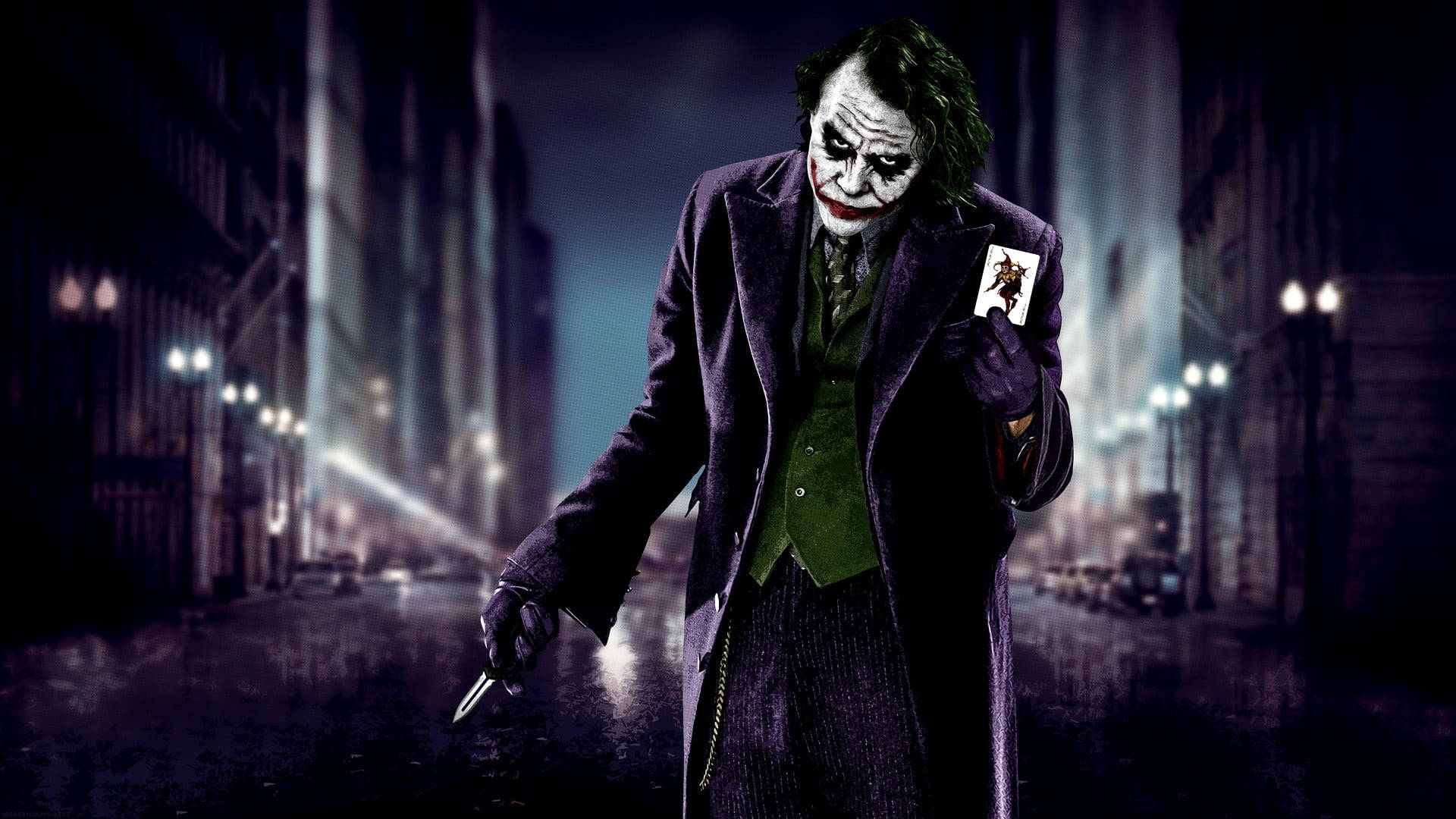 Dc Batman Heath Ledger Joker Background