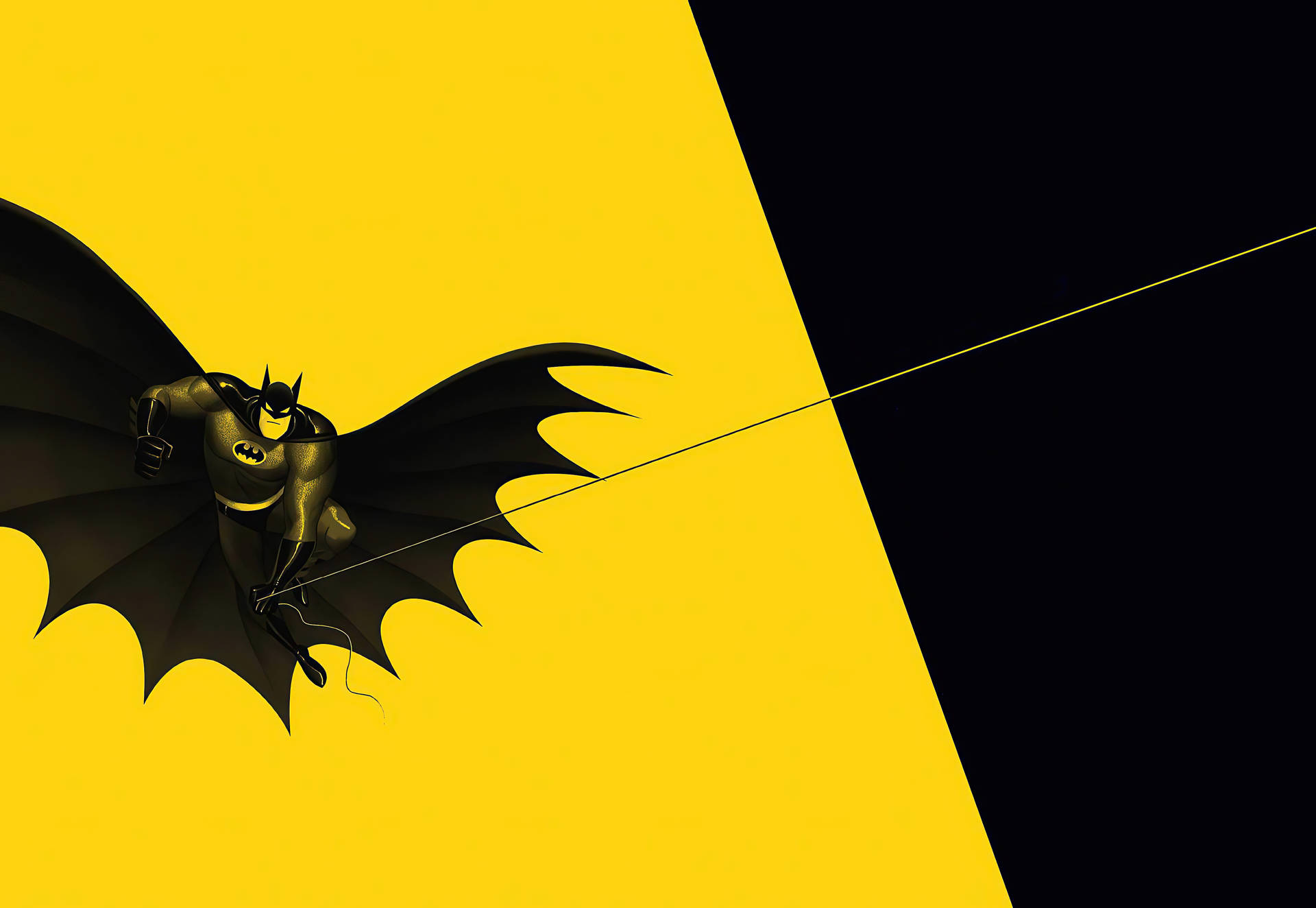 Dc Comics Batman In Yellow Background