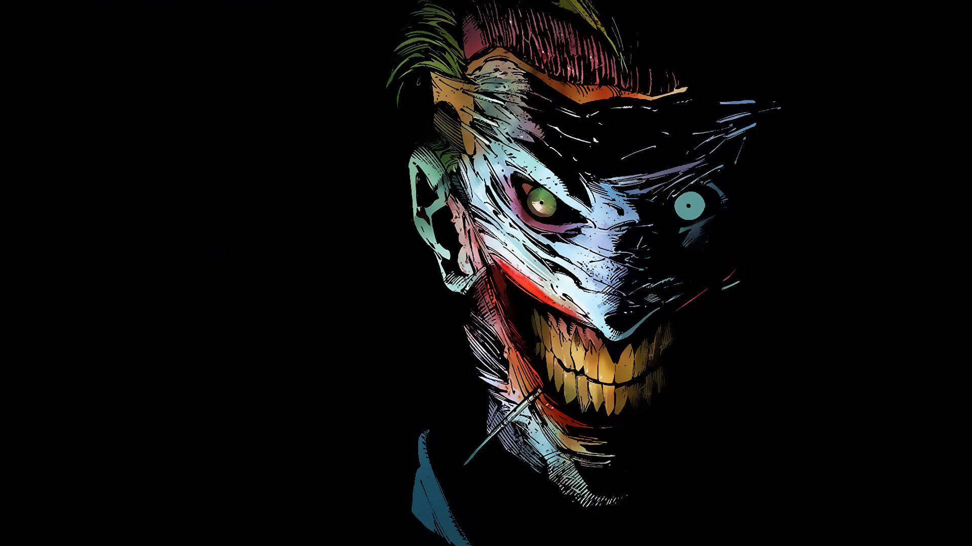 Dc Comics Creepy Zombie Joker Background