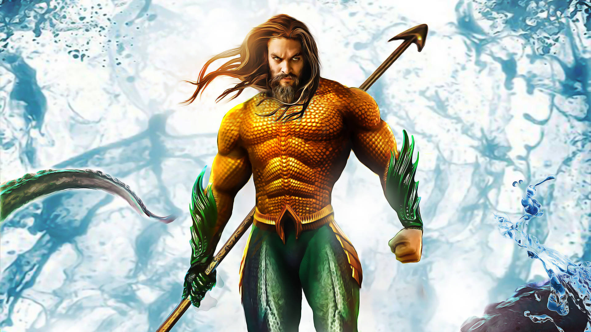 Dc Comics Fierce Aquaman Background