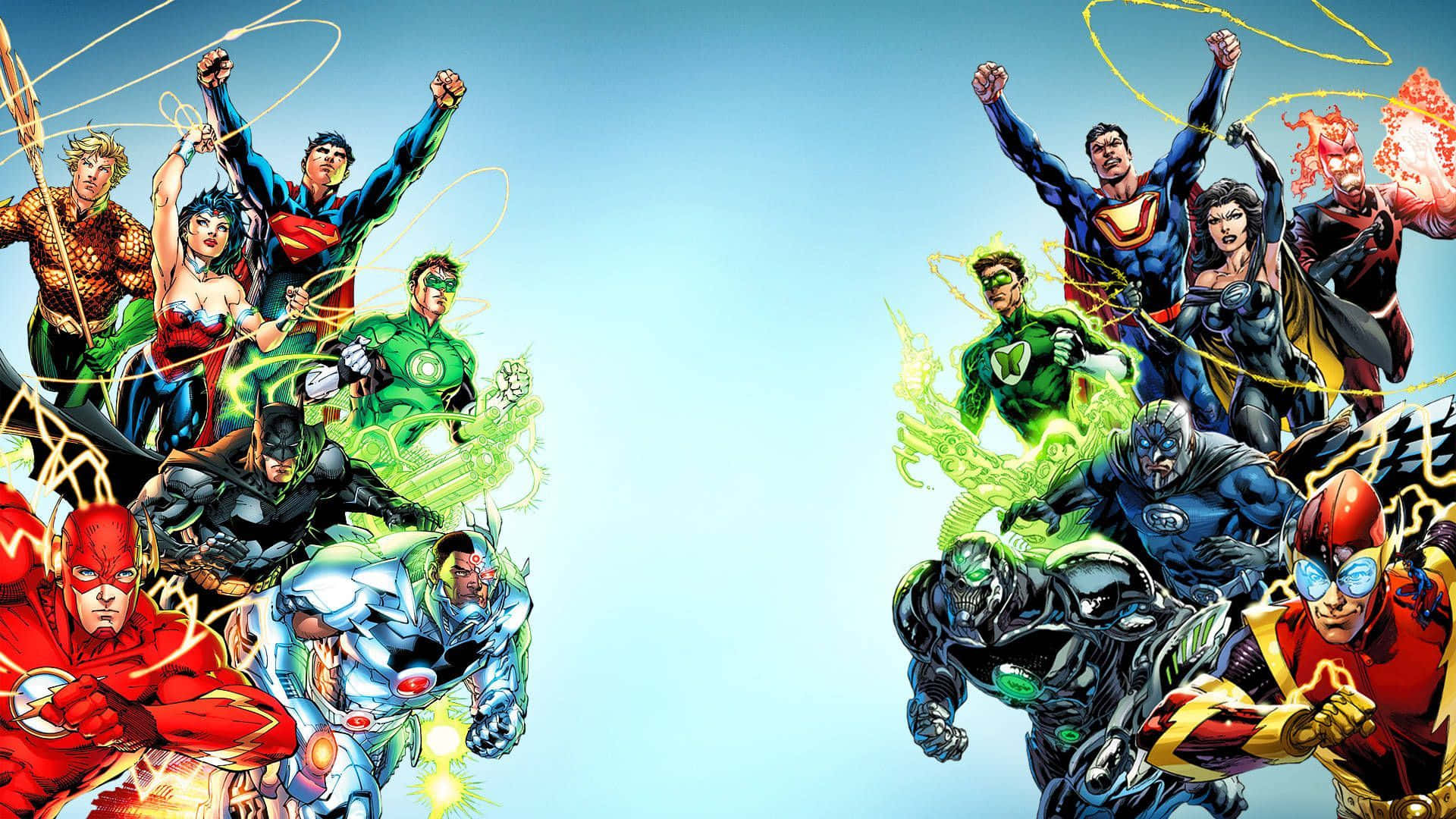 Dc Comics Superhero Collage Background