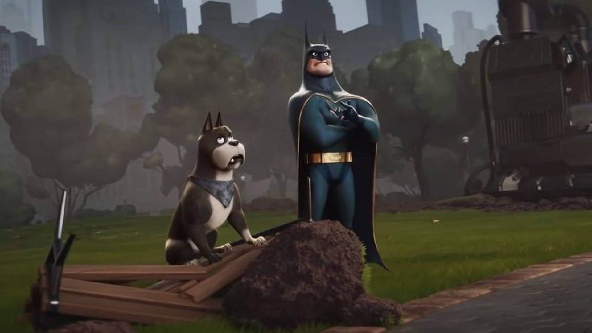 Dc League Of Super Pets Ace And Batman Background