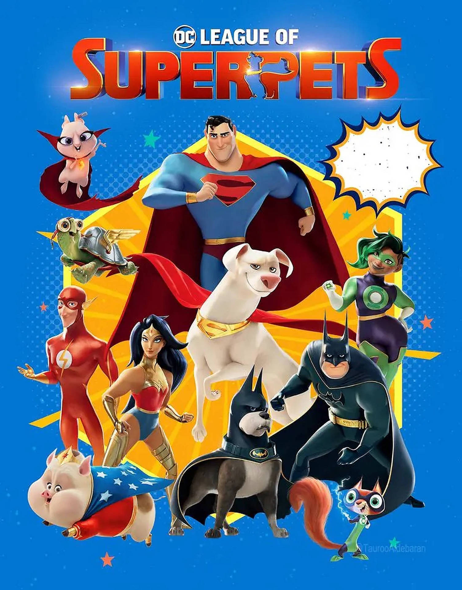 Dc League Of Super Pets Cartoon Background