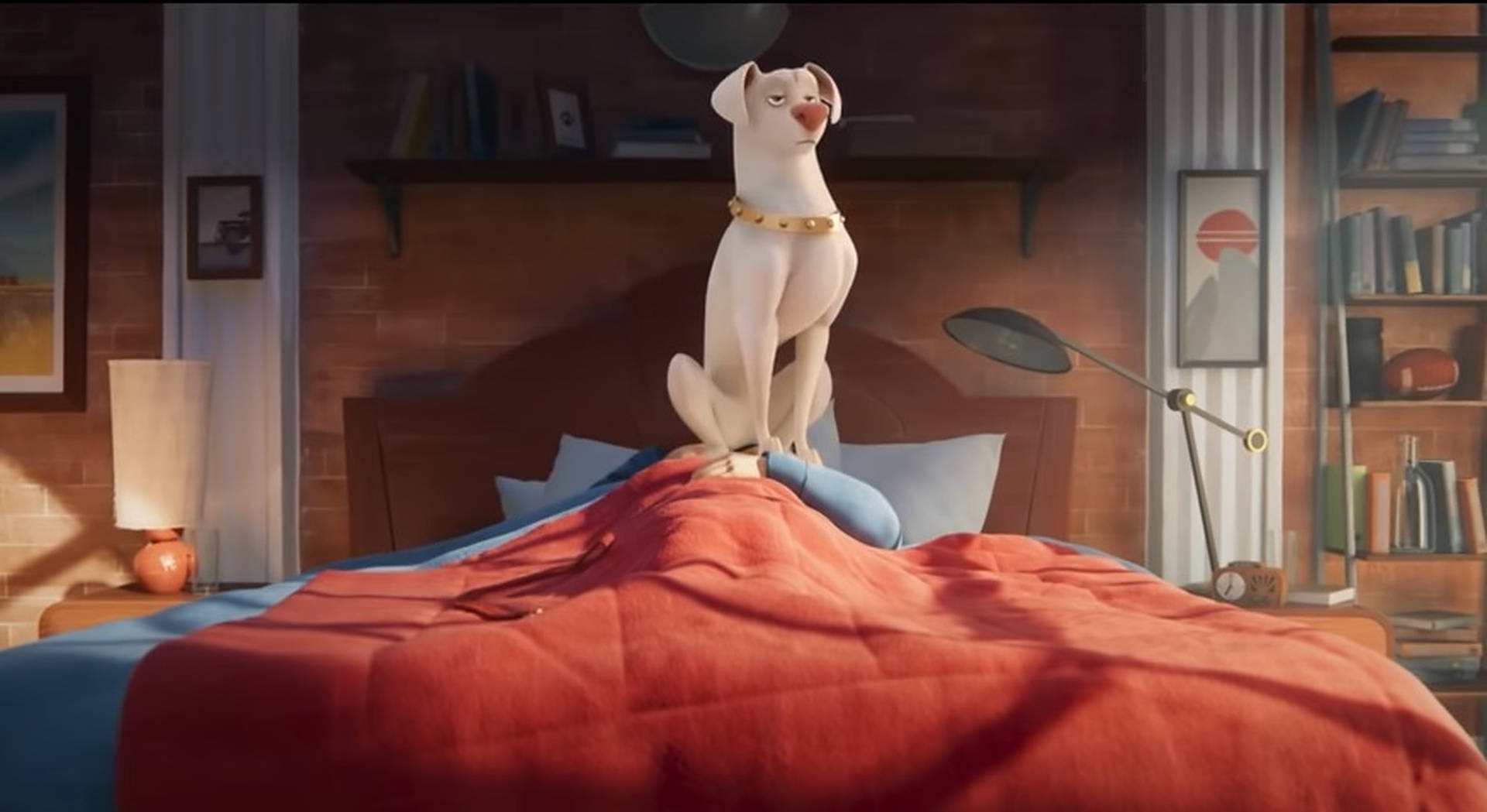 Dc League Of Super Pets Krypto In Bed Background