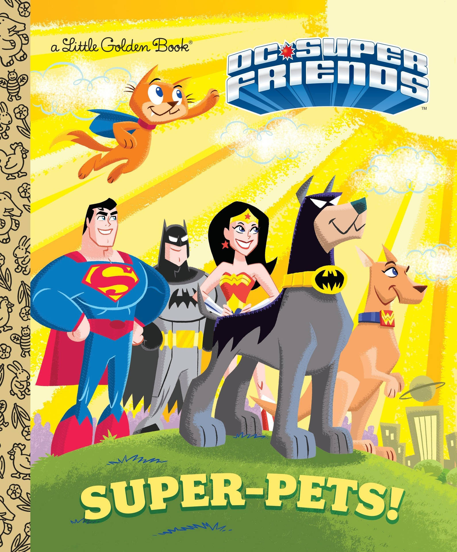 Dc League Of Super Pets Yellow Poster Background