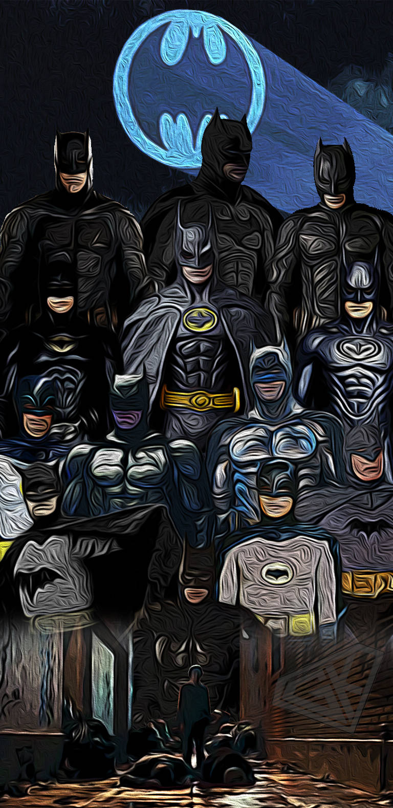 Dc Superhero Batman Swirl Art Background