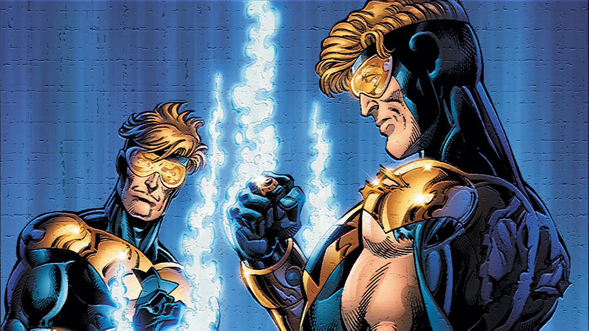 Dc Superhero Comics Booster Gold Art Background