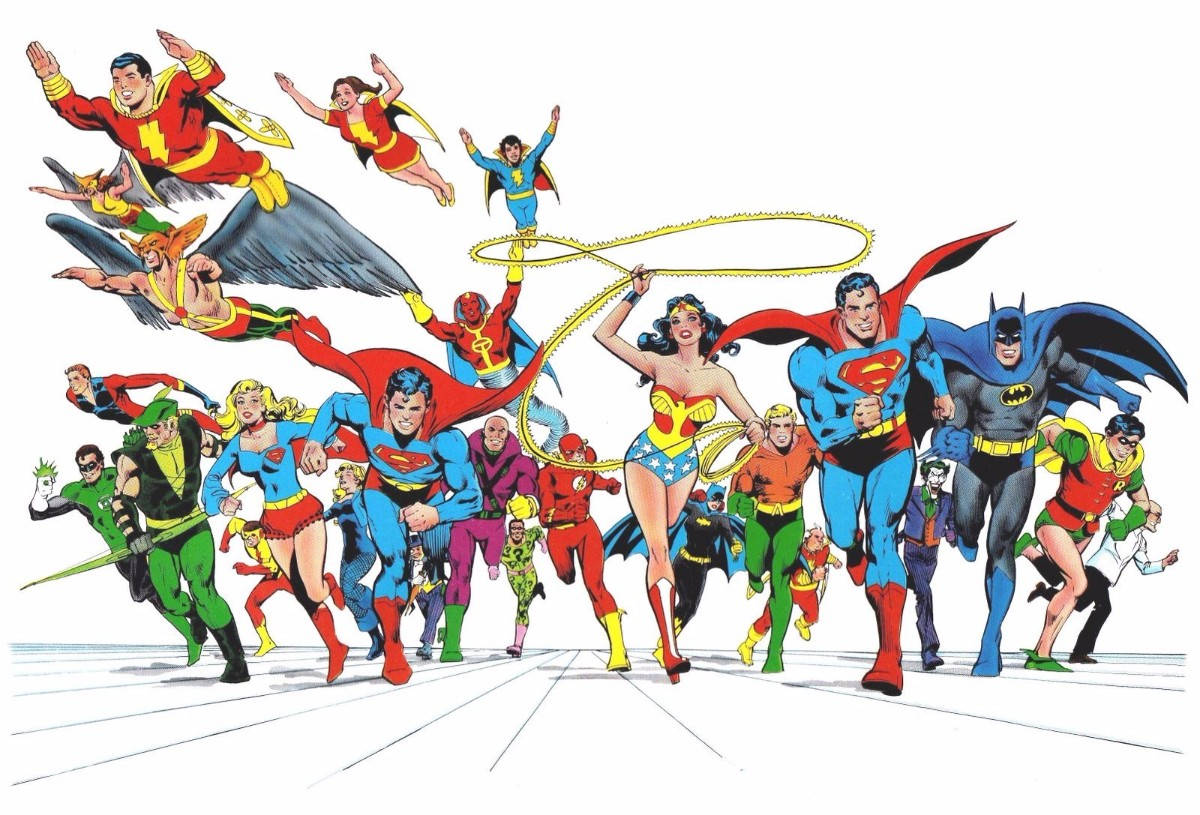 Dc Superheroes In White Background
