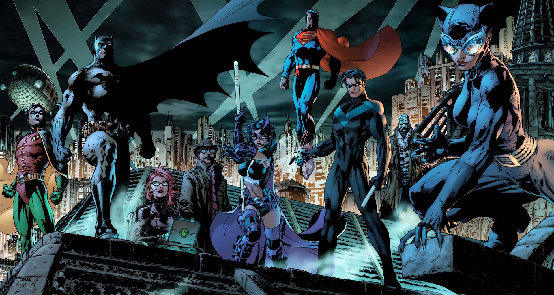 Dc Universe Online Bat Family Illustration Background