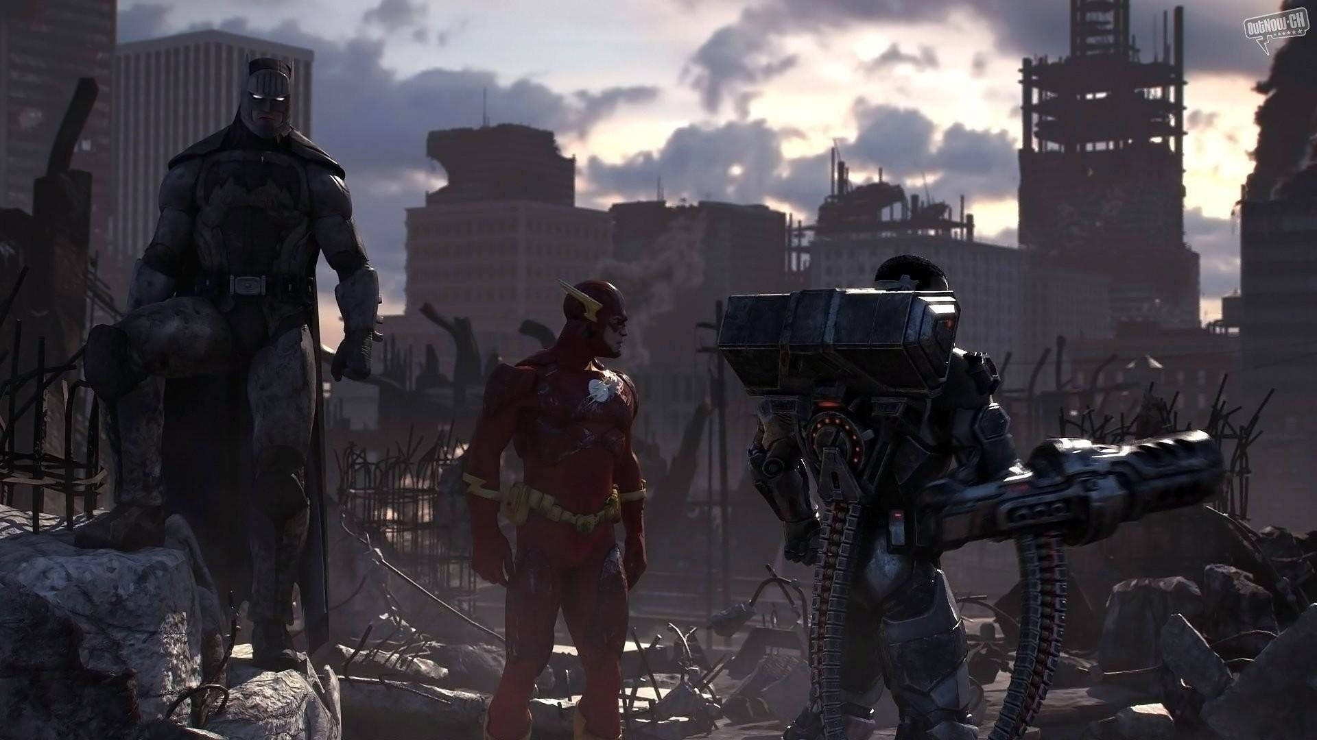 Dc Universe Online Batman Flash And Cyborg Background