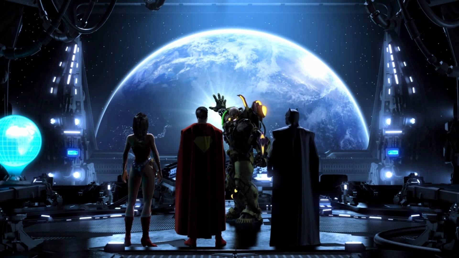 Dc Universe Online Trinity Versus Lex Luthor Silhouette Background