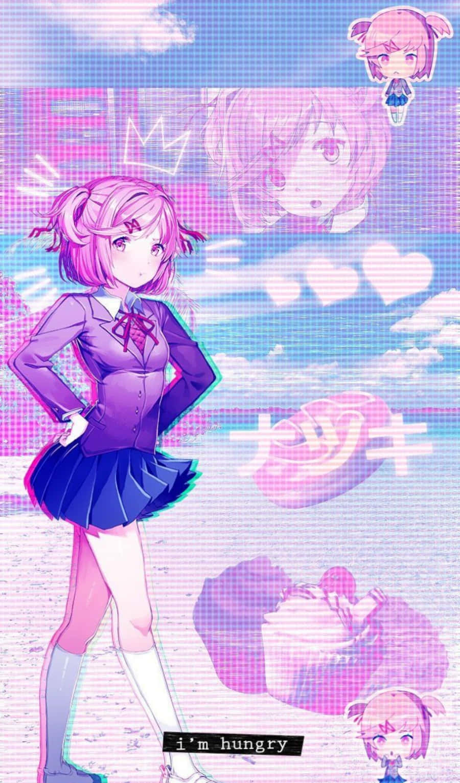 Ddlc Sexy Anime Pink Background