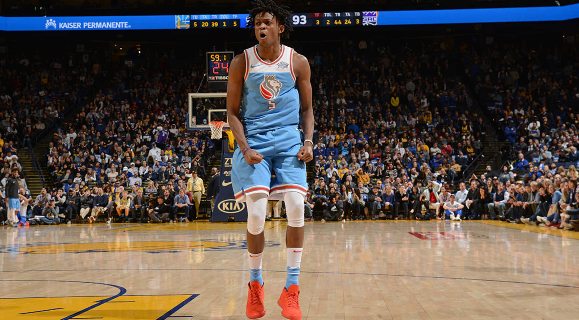 De'aaron Fox American Basketball Background