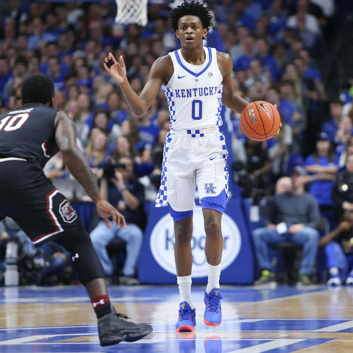 De'aaron Fox College Uniform Background