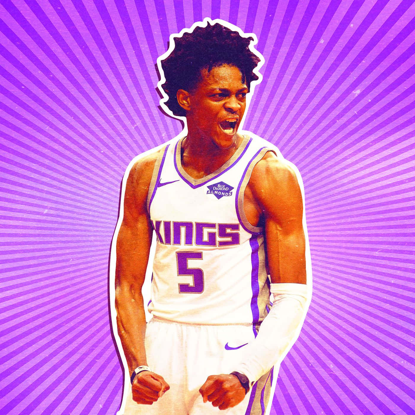 De'aaron Fox Fanart Nba Background
