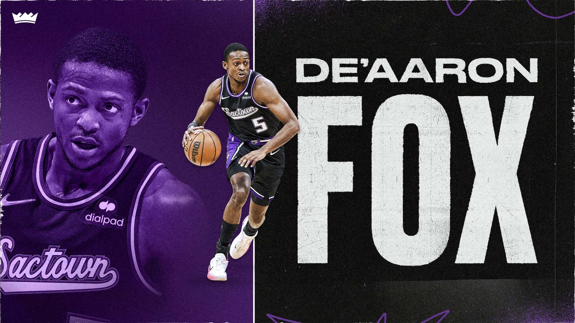 De'aaron Fox Fanart Sacramento Kings Background