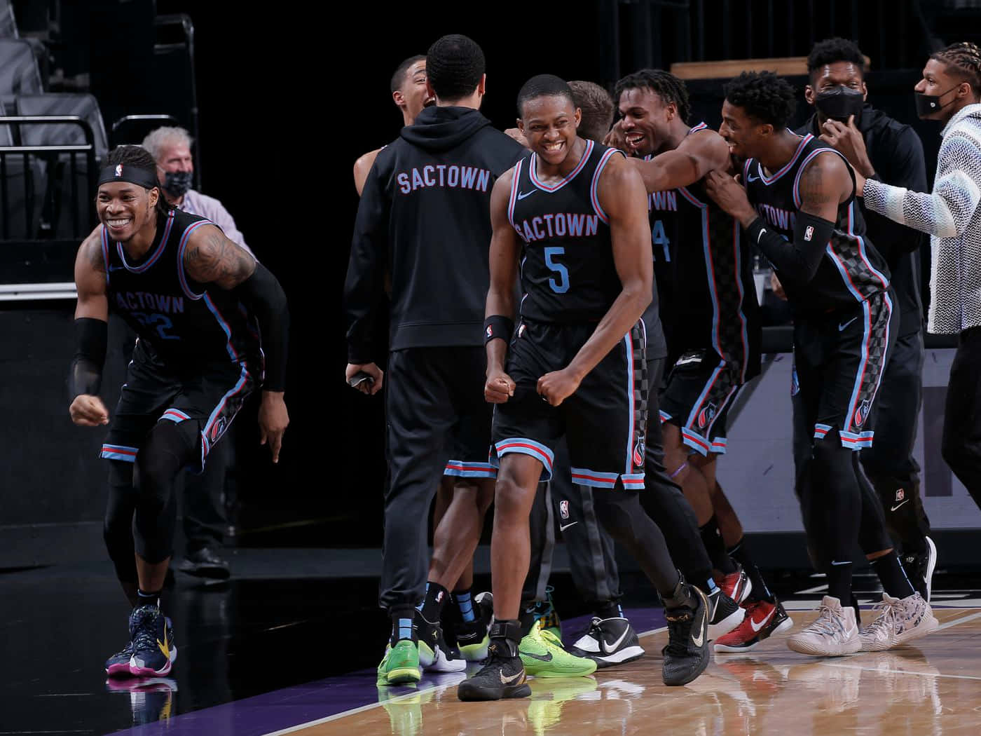 De'aaron Fox Hype American Basketball Nba Background