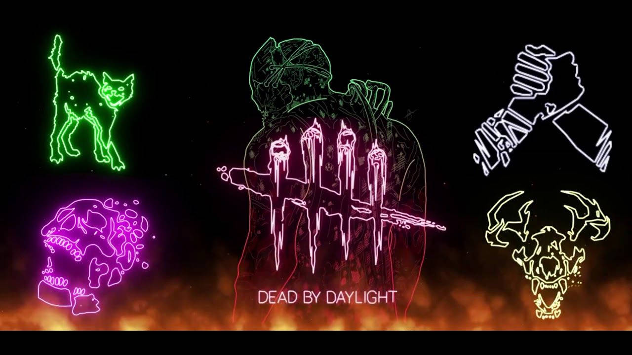 Dead By Daylight The Trapper Minimalist Neon Background