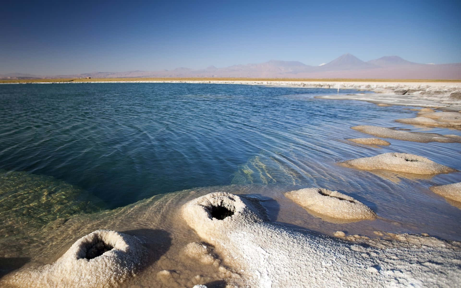 Dead Sea Dug Out Salt Mounds Background