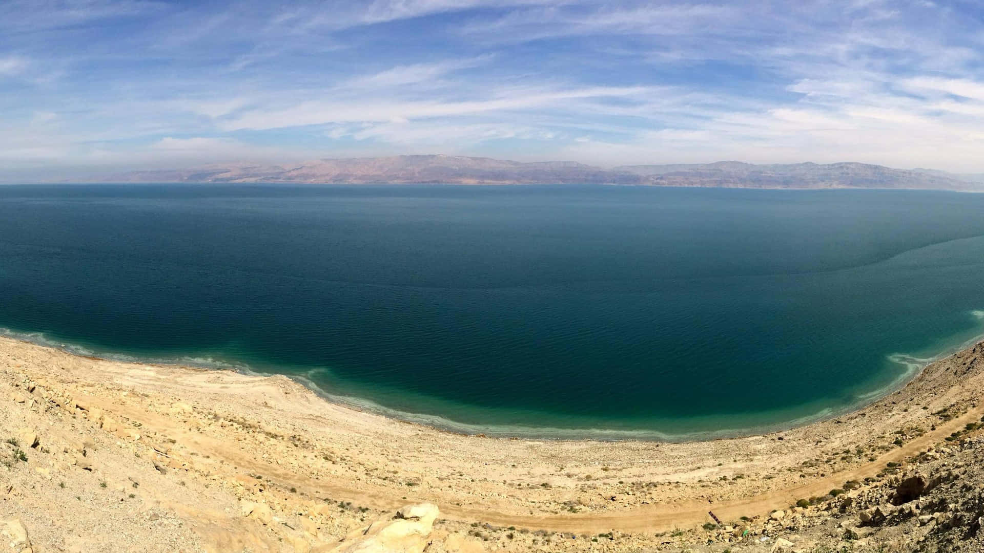 Dead Sea Tan Colored Banks Background