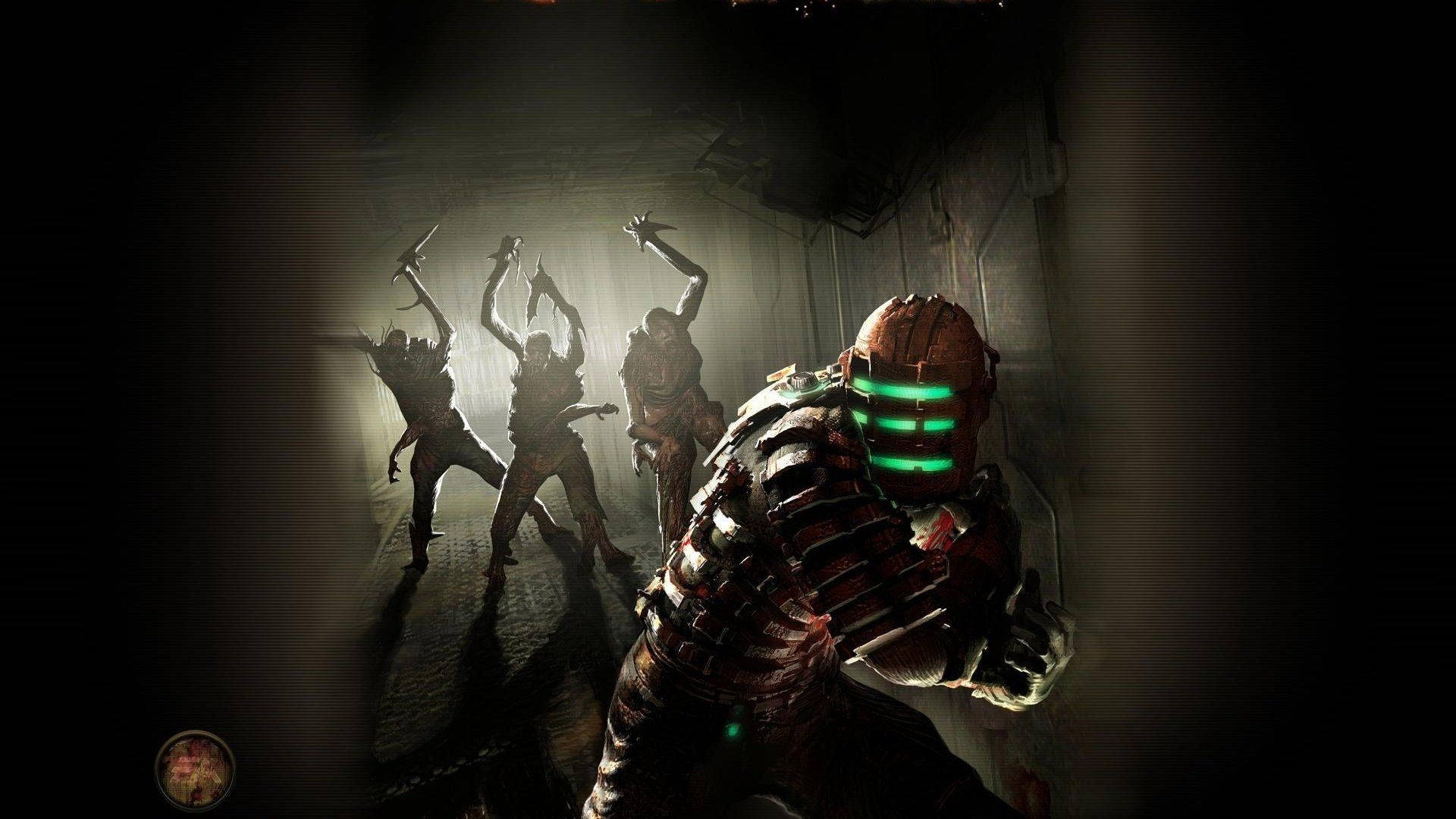 Dead Space Chasing Necromorphs Background