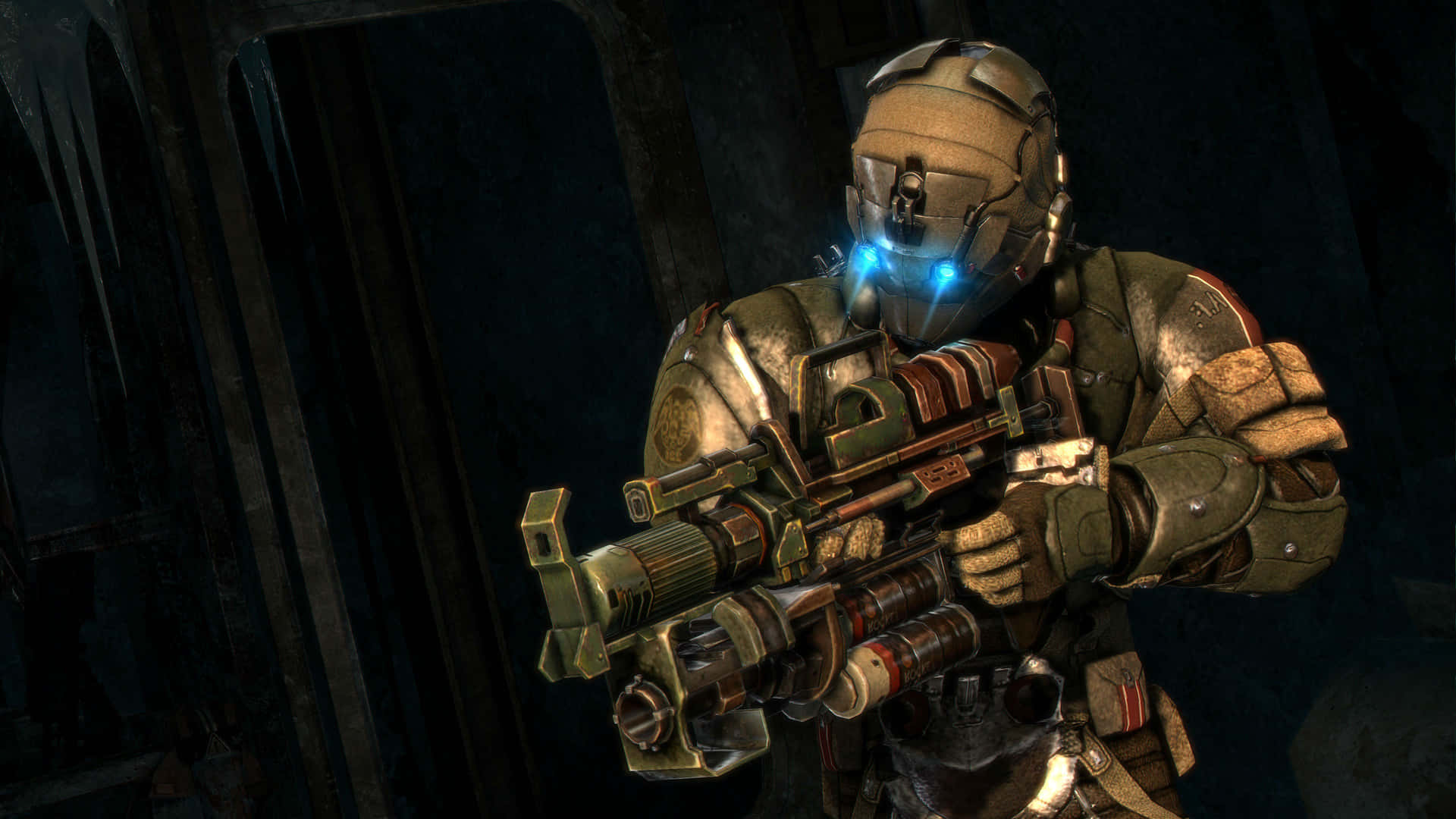 Dead Space Holding Weapons 4k Background