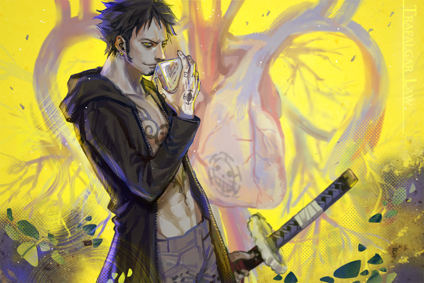 Deadly And Cunning Pirate Of The High Sea - Trafalgar Law Background