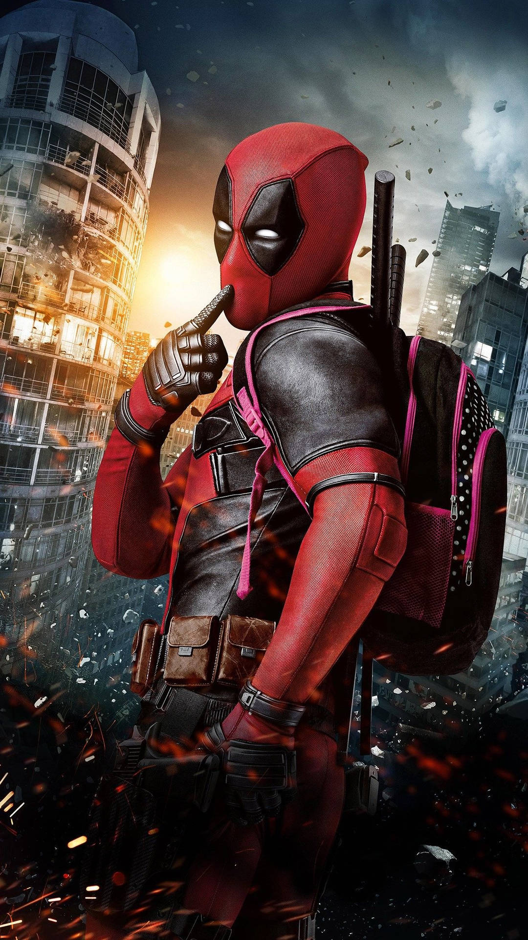 Deadpool Black-pink Bag Marvel Iphone X Background