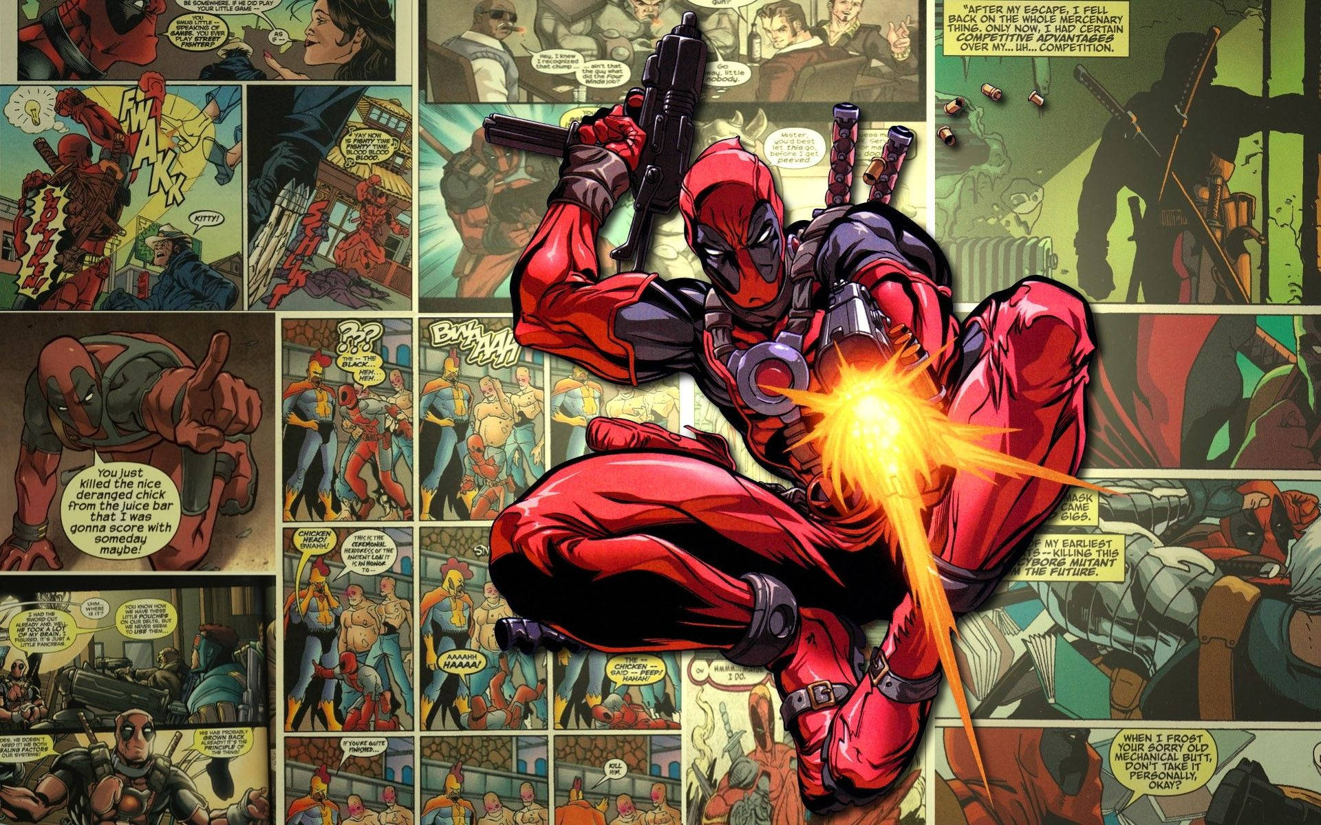 Deadpool Comic Book Fanart Background