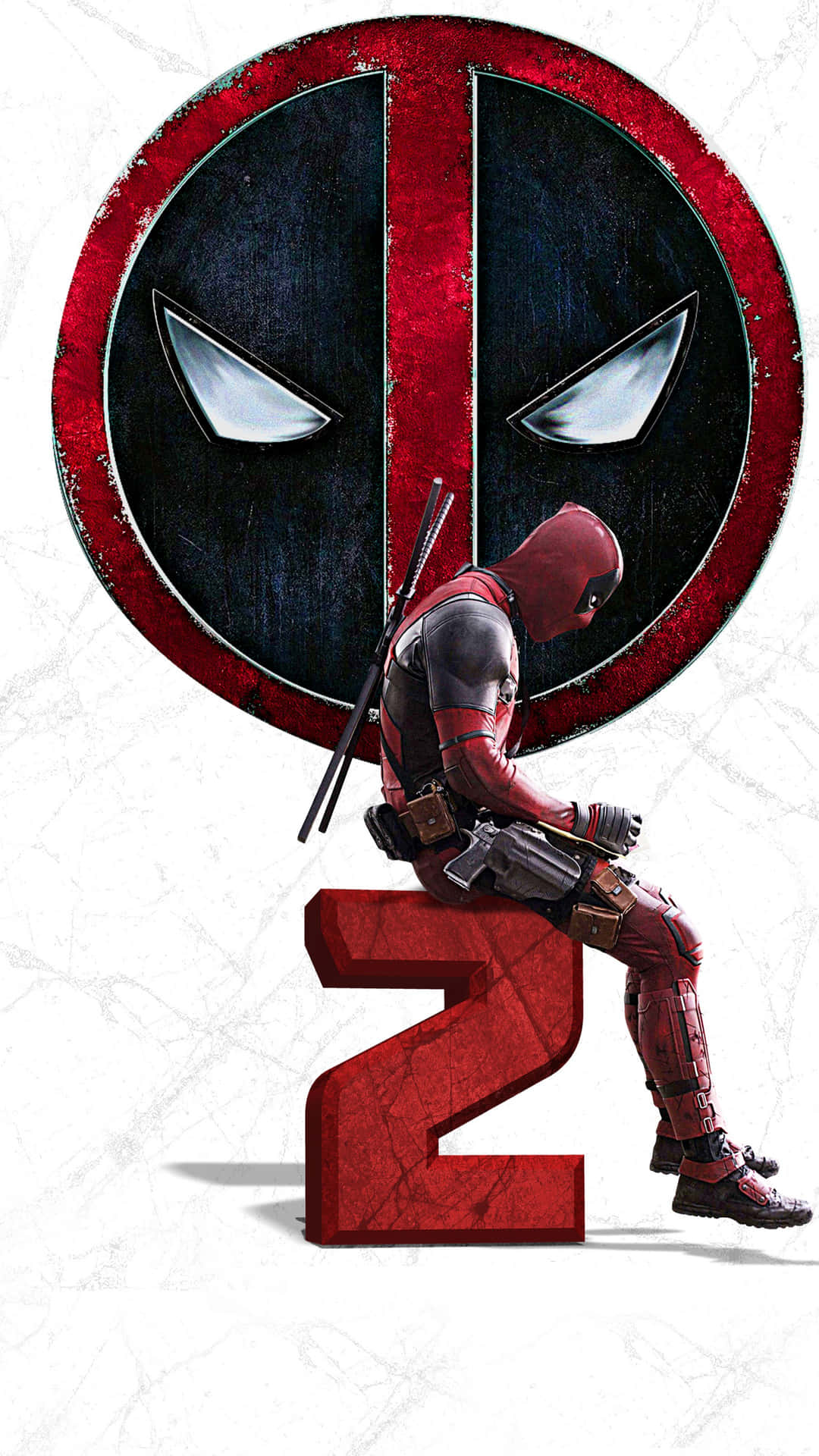 Deadpool Logo On Movie Poster Background