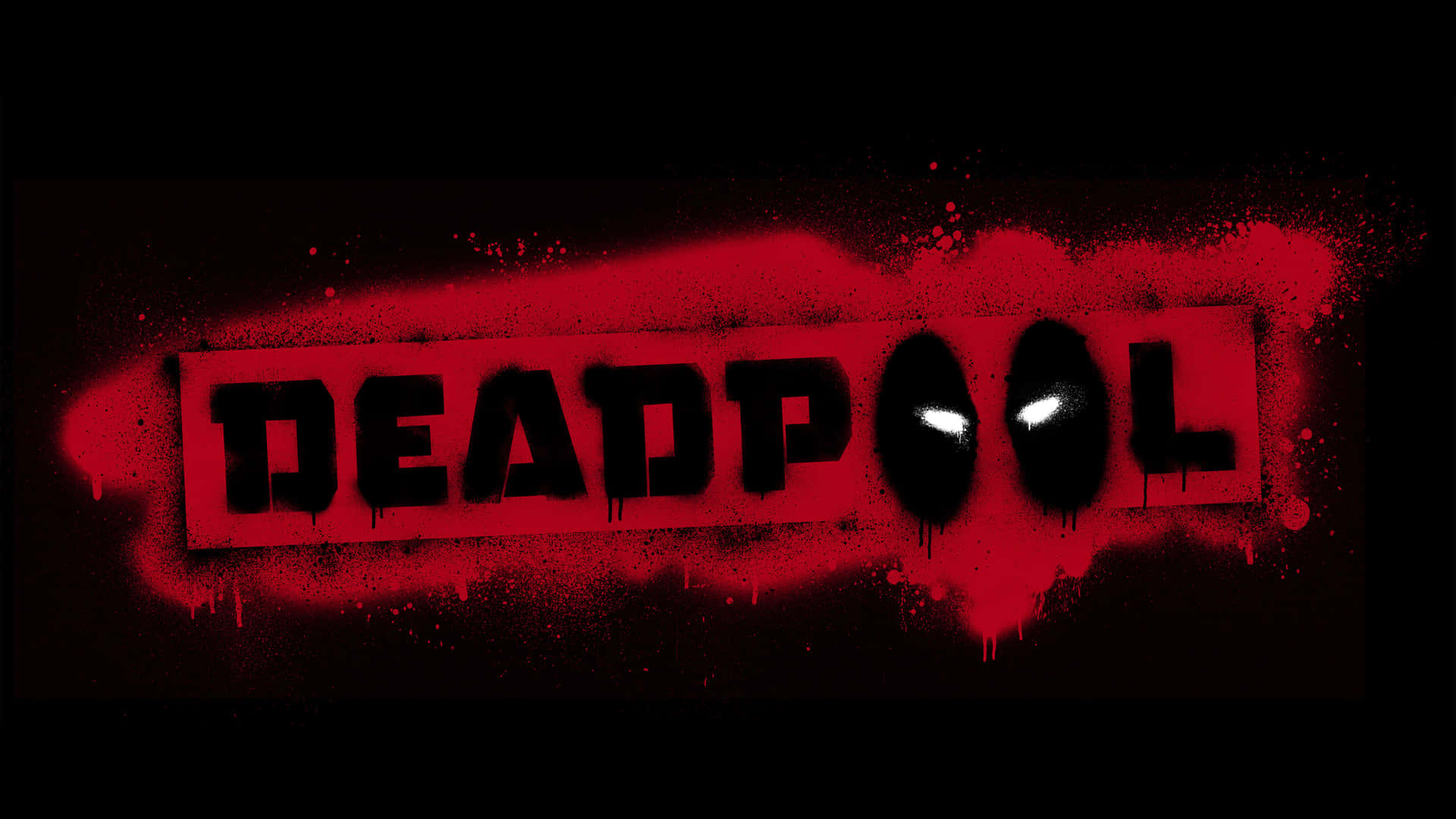 Deadpool Logo Spray Paint Stencil Background