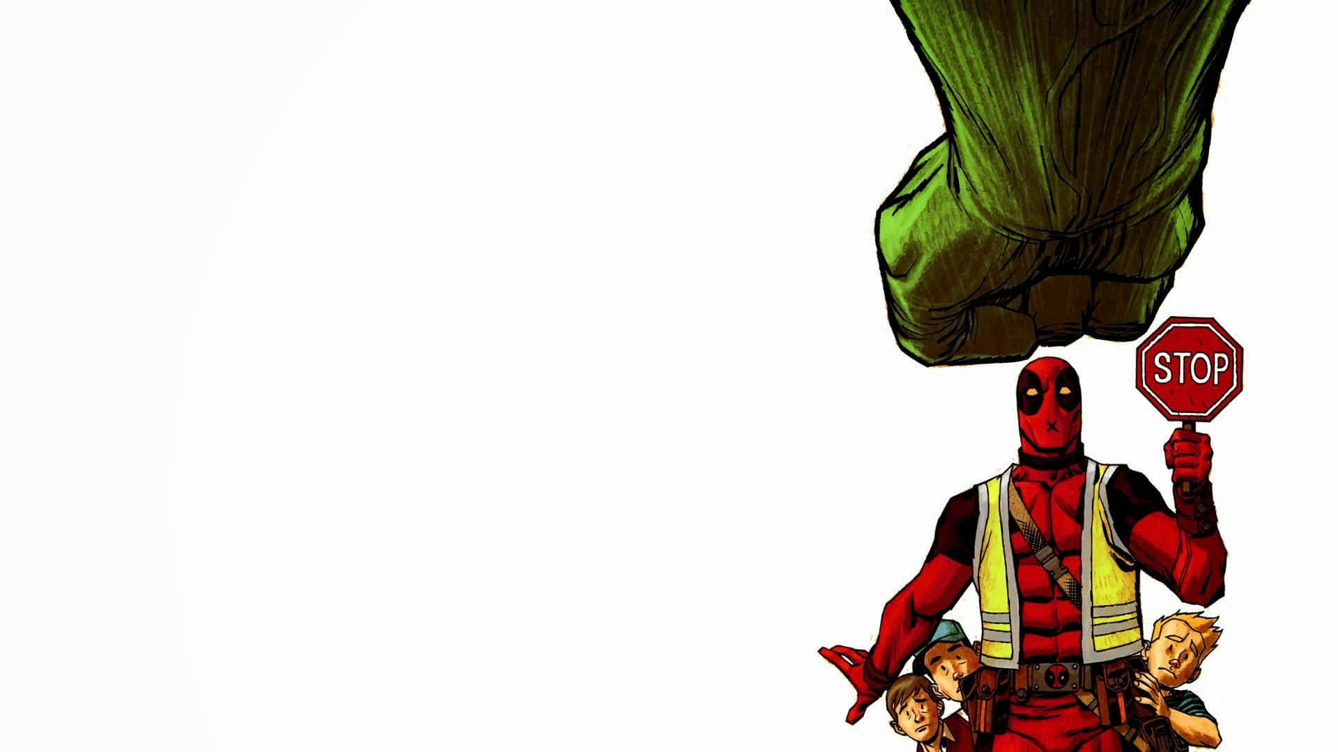 Deadpool Making A Funny Face Background
