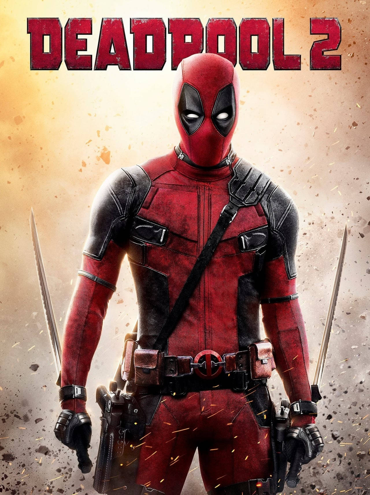 Deadpool Movie 2 Swords Poster Background