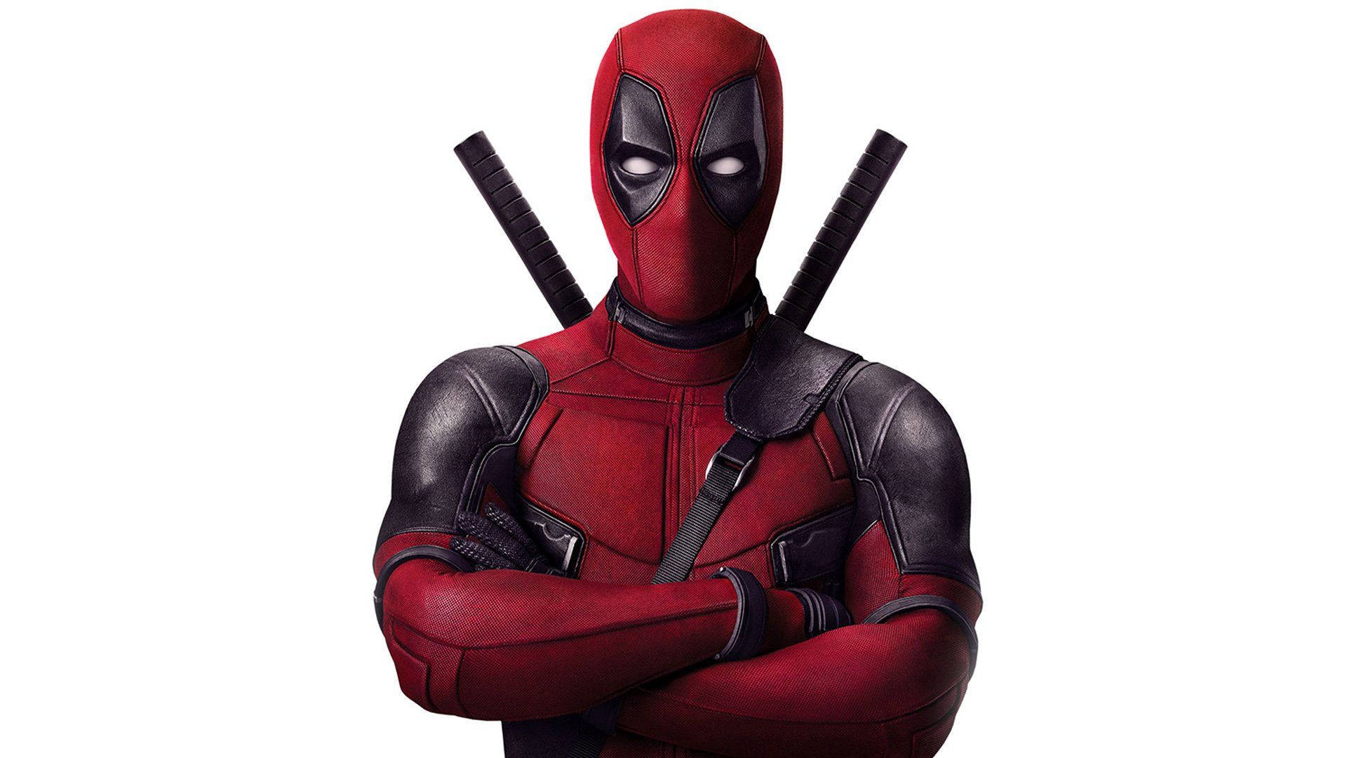 Deadpool Movie Arms Folded Poster Background