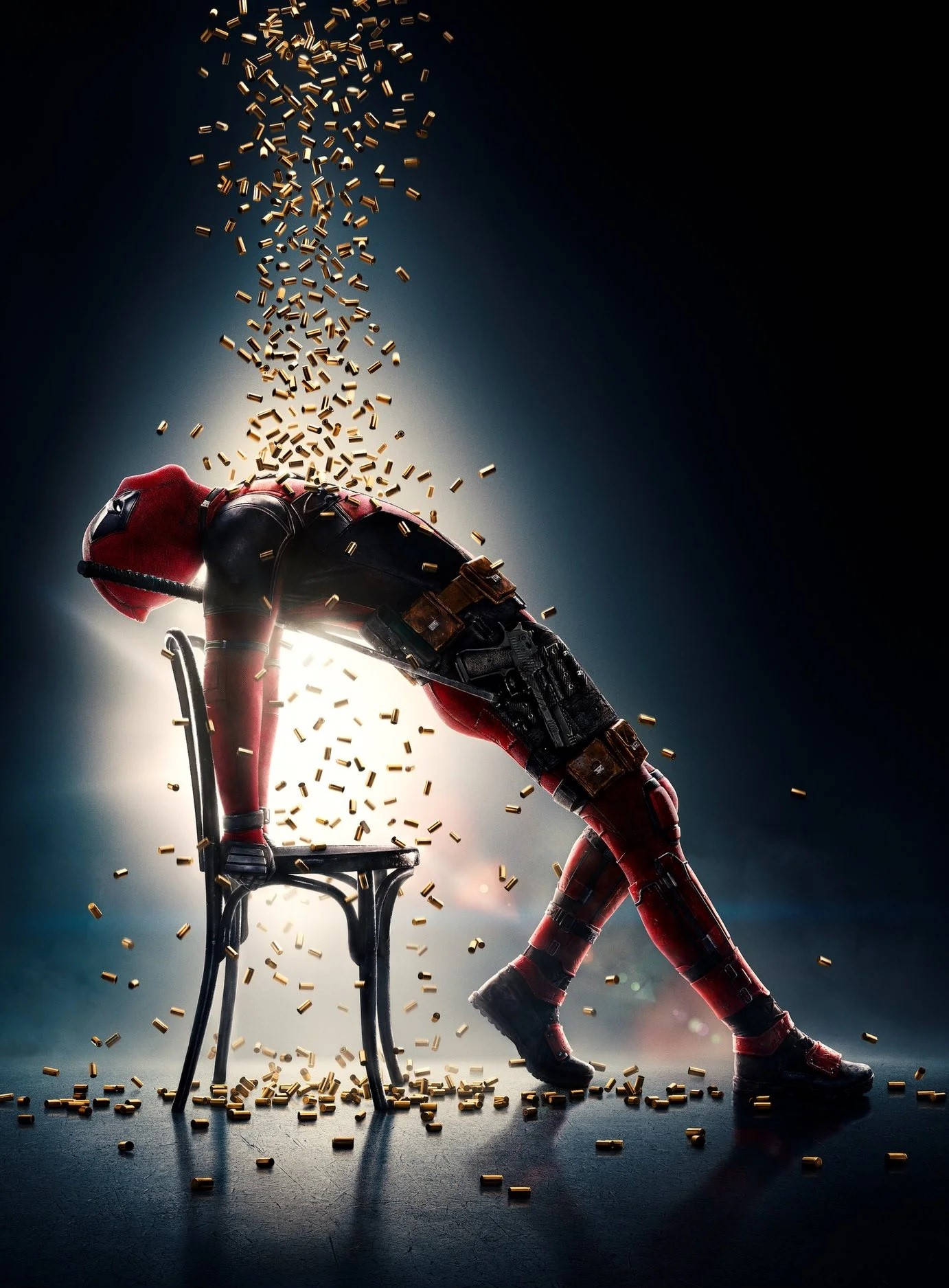 Deadpool Movie Bullet Shower Poster Background