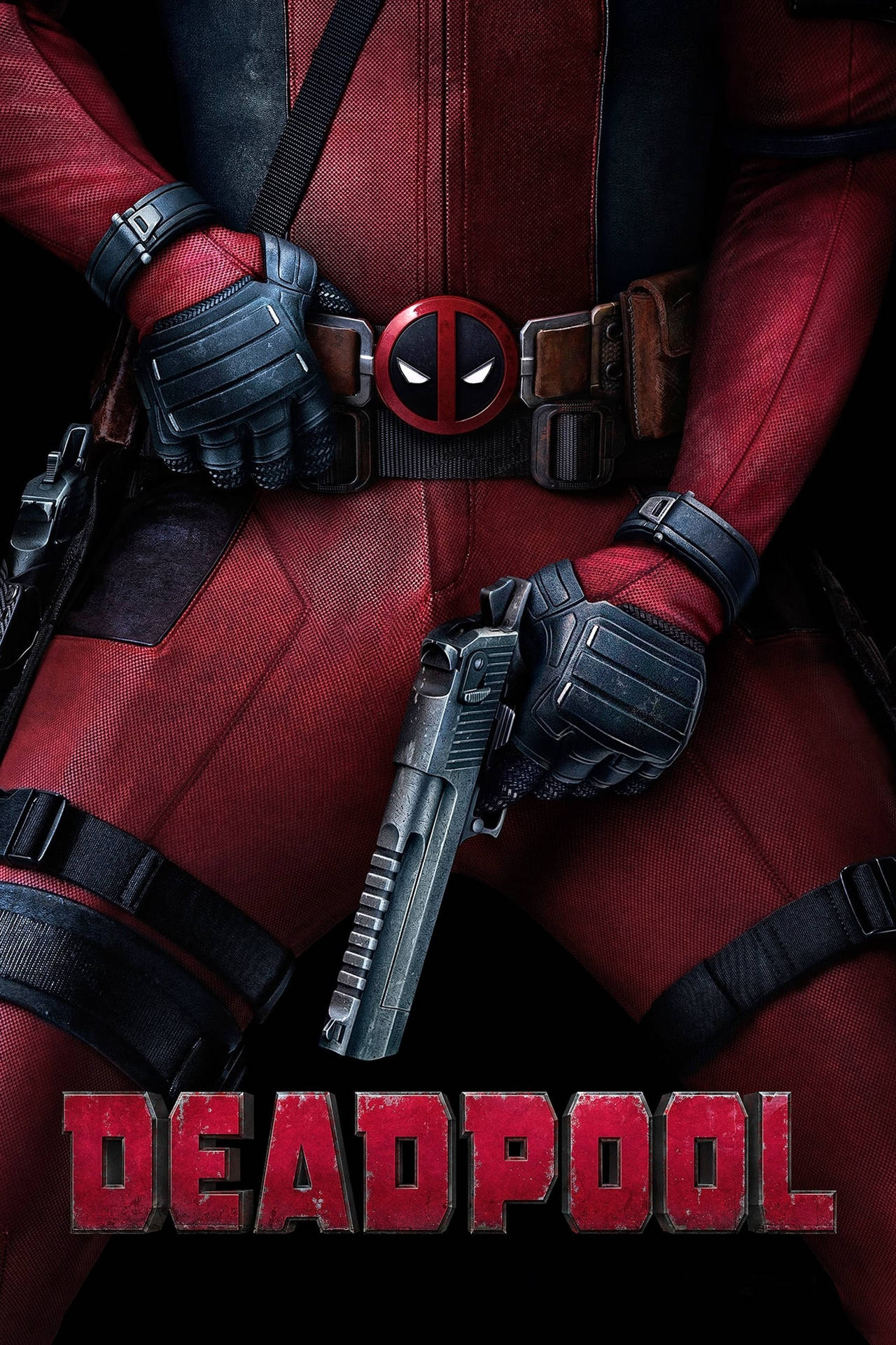 Deadpool Movie Gun And Belt Poster Background