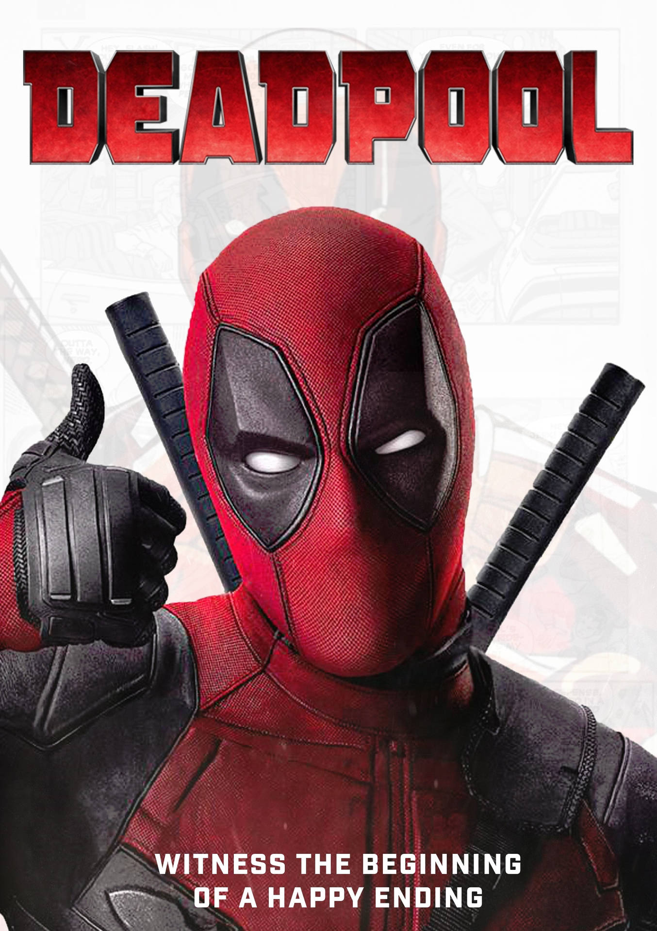 Deadpool Movie Thumbs Up Poster Background