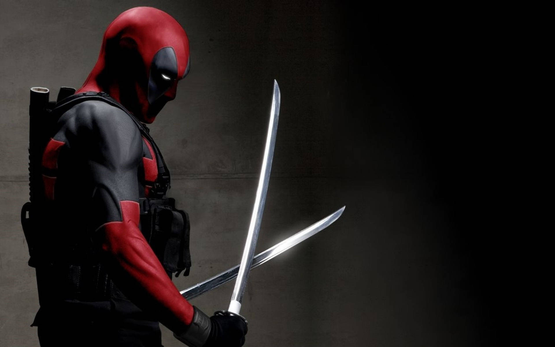 Deadpool Movie Wielding Swords Awesome Poster Background