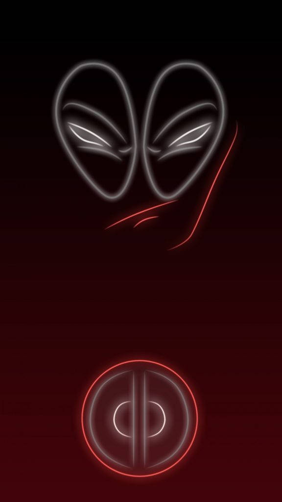 Deadpool Neon Iphone Background
